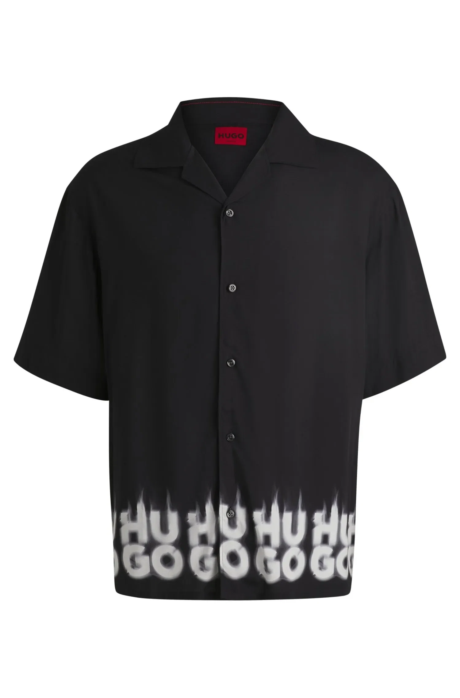 Camisa Oversized Fit Com Logo Esfumaçado Na Bainha — imagem 1