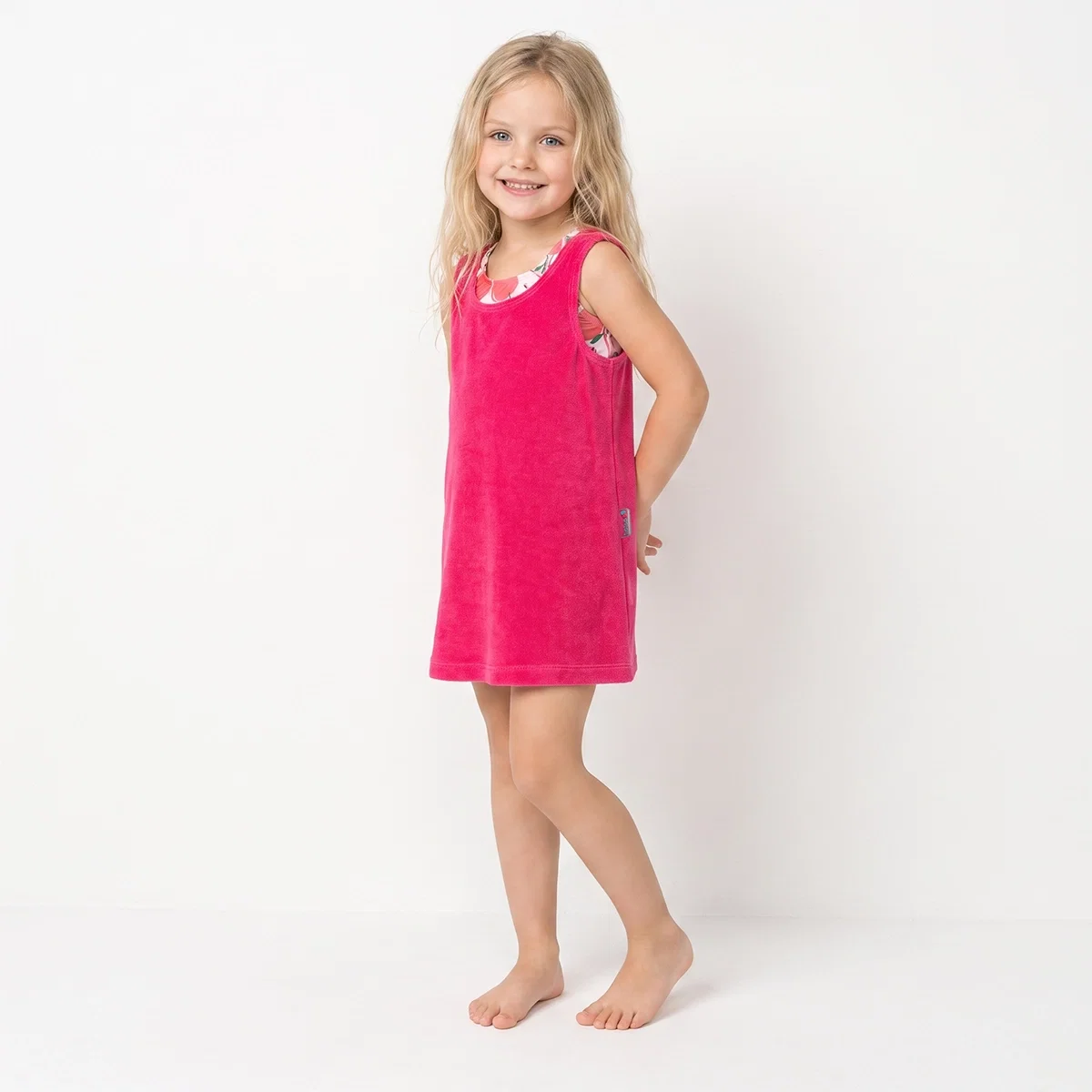 Saída De Praia Toddler Rosa Atoalhado Tip Top