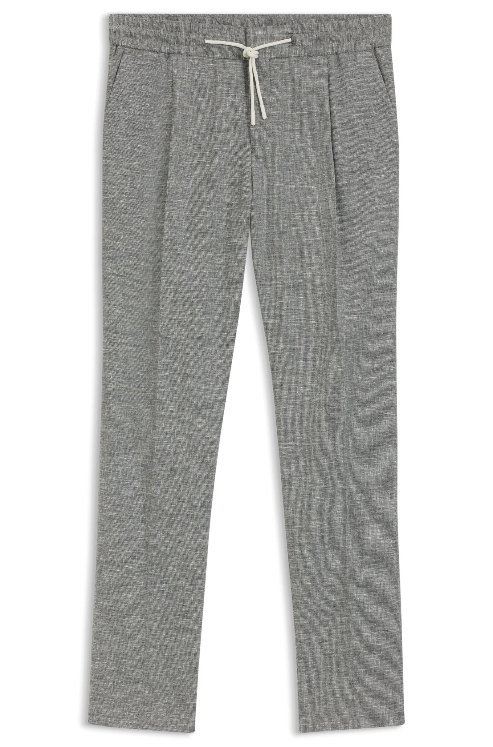 Calça Slim Fit Em Tecido Sharkskin de Performance