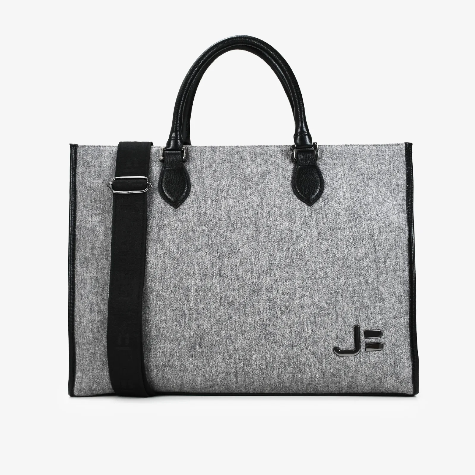 Bolsa Shopping Cinza Calcário Tecido