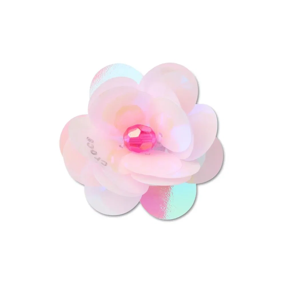 Flor Rosa Com Lantejoulas