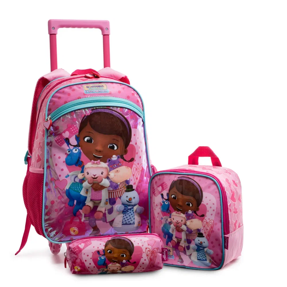 Kit Mochilete Disney Dra. Brinquedos Rosa