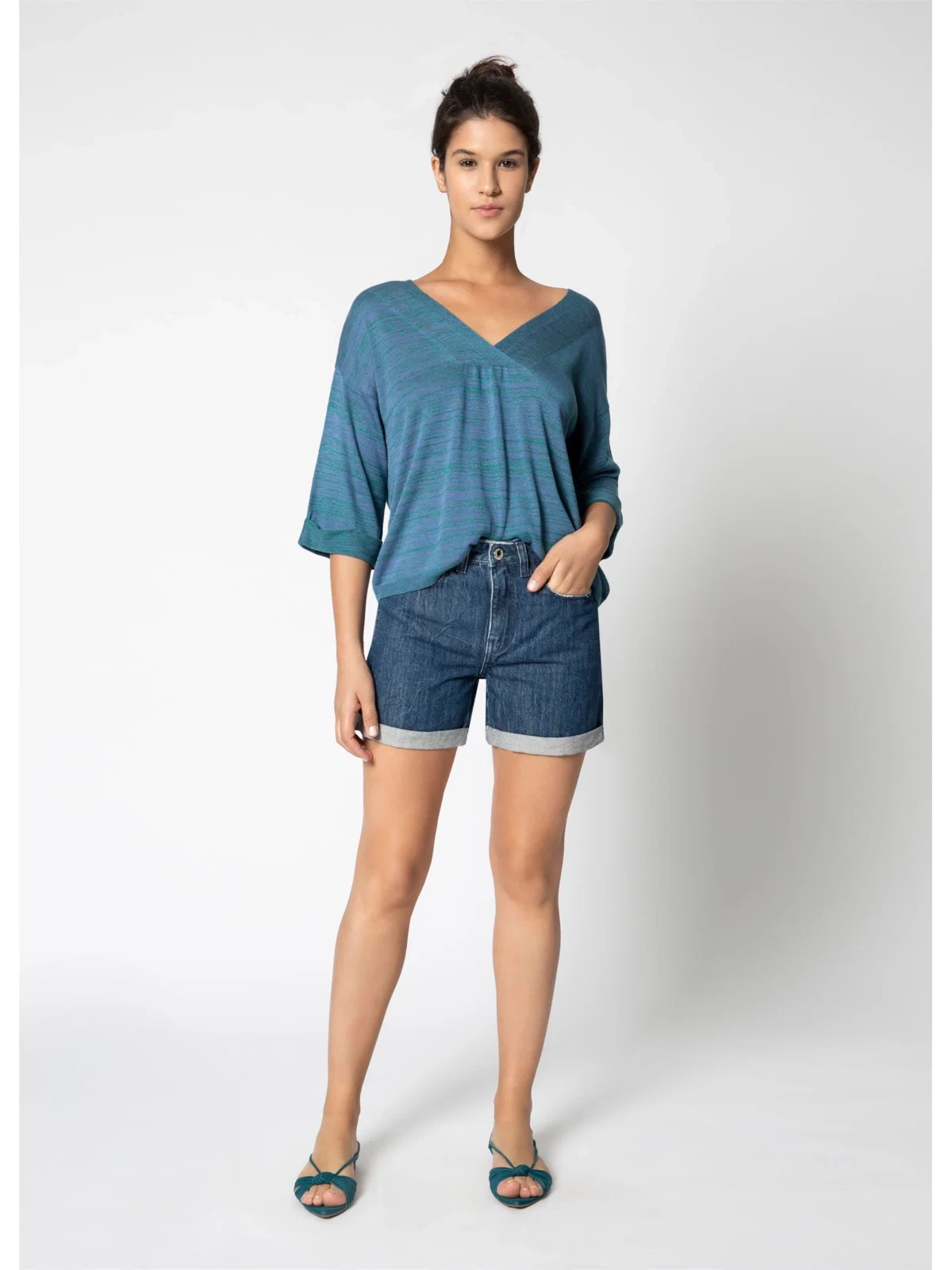 Bermuda Desert Denim Chloe Lav.Medio C/ Rede