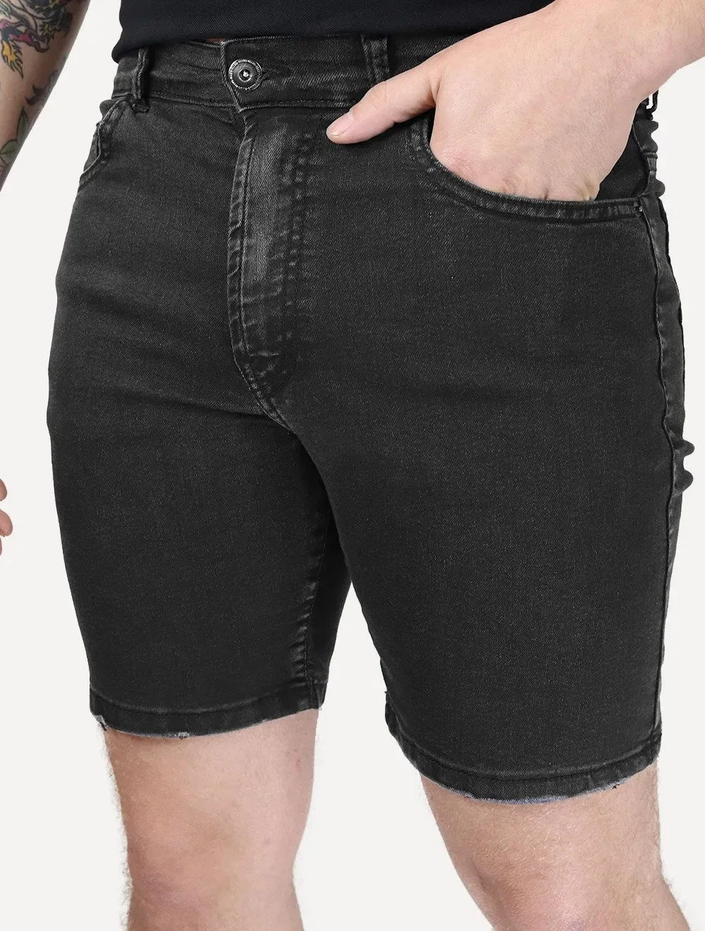 Bermuda Ellus Jeans Masculina Classic First Black Preta