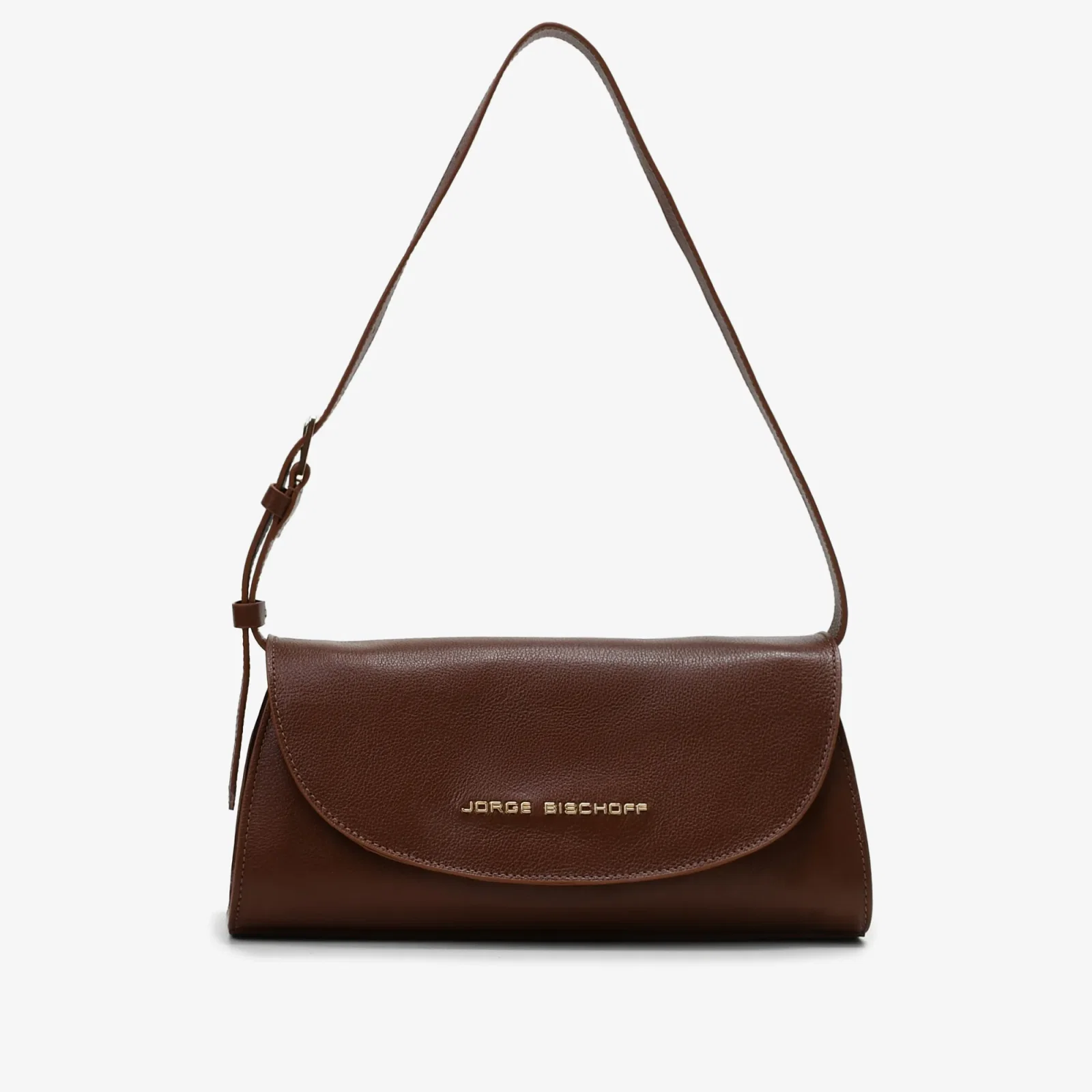 Bolsa Baguete Marrom Tabaco Couro