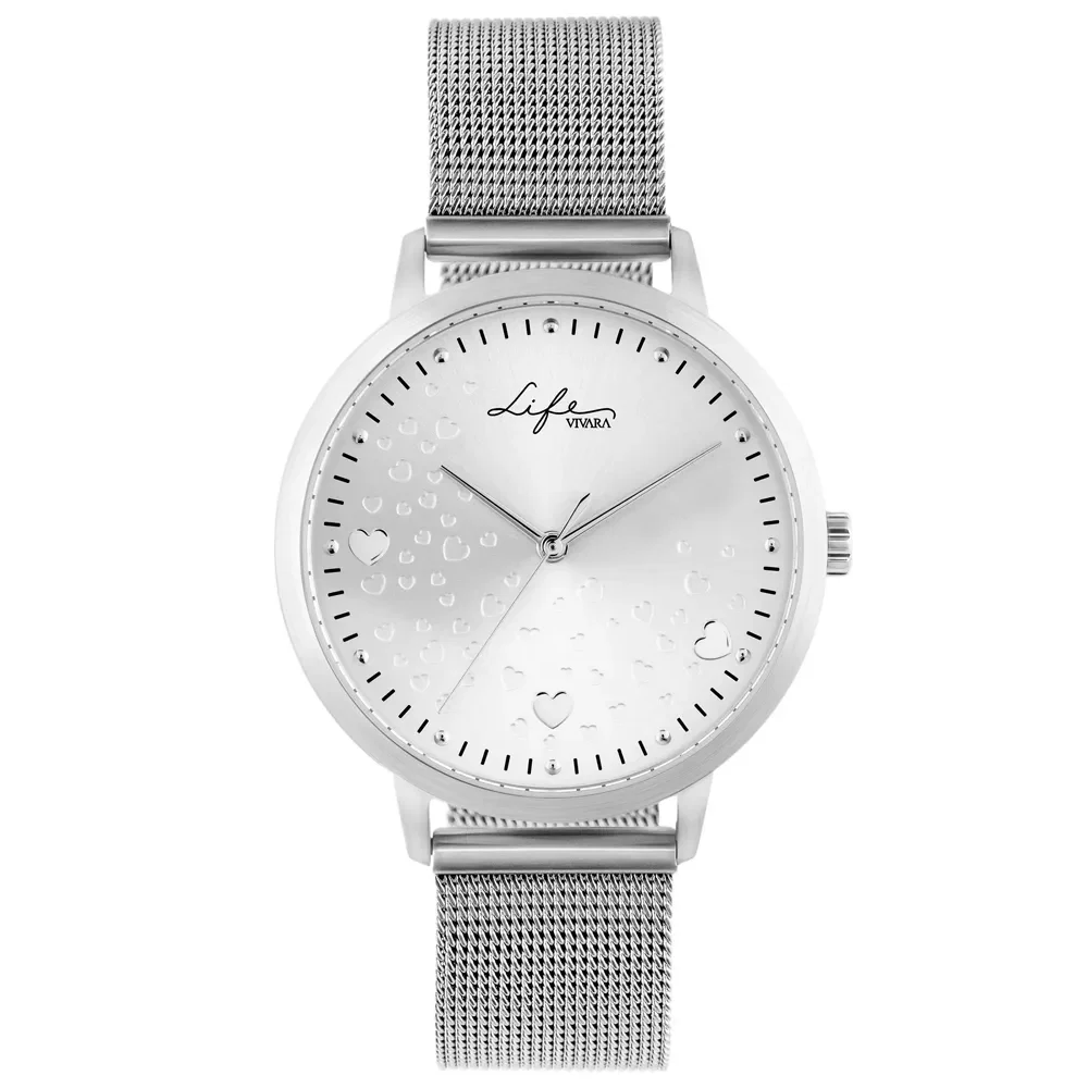 Relógio Life Amor Feminino Aço Prateado — imagem 1