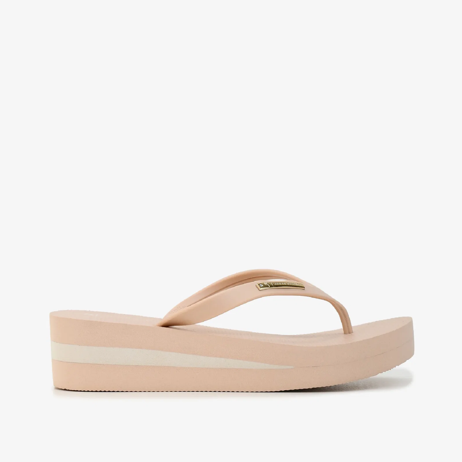 Chinelo Plataforma Nude Bege