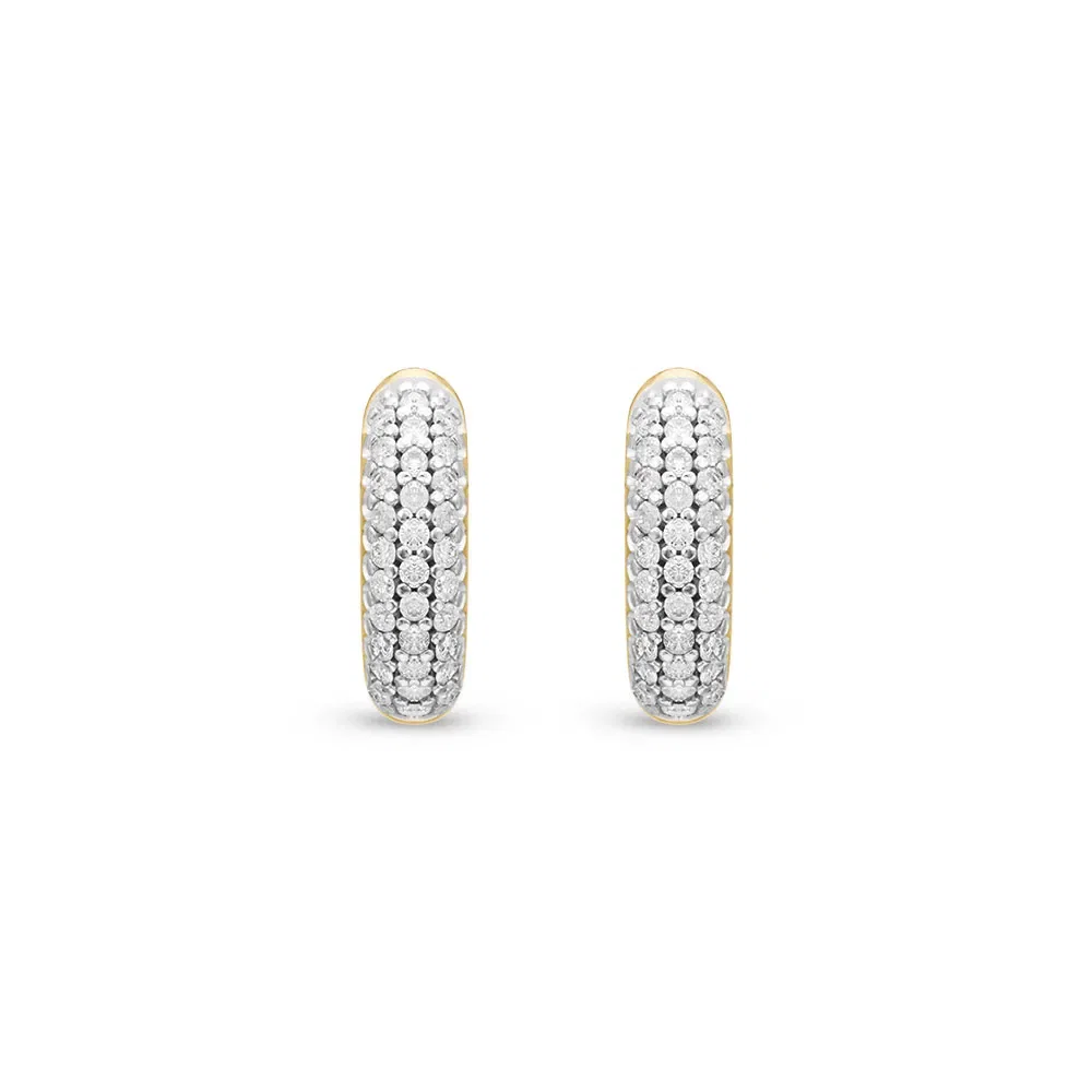 Argola Lumiere em Ouro Amarelo e Ouro Branco 18k com Diamantes 0,37ct, 13mm — imagem 1