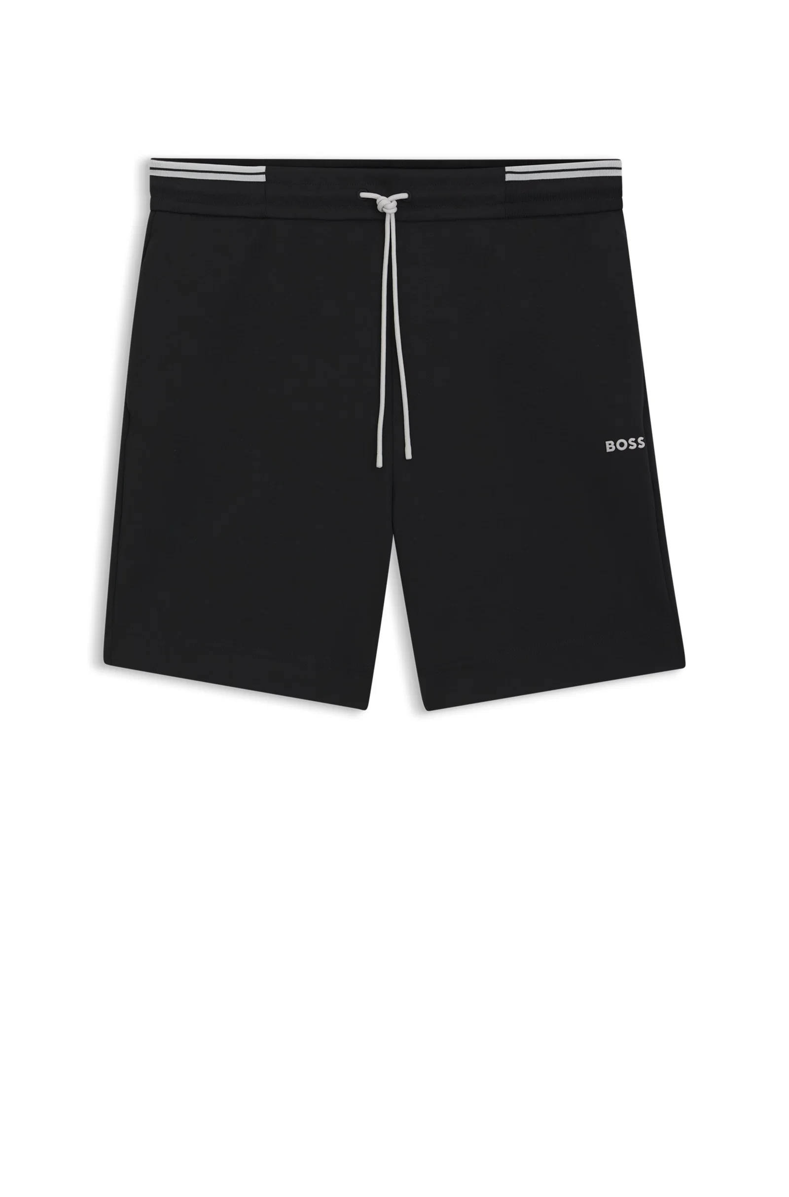 Shorts Em Mistura De Algodão Com Detalhes De Riscas — imagem 1