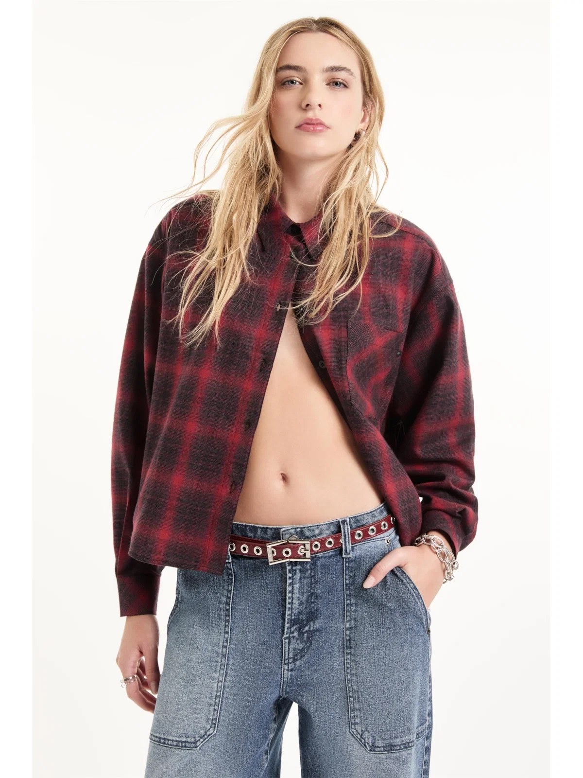 Cinto Eyelets Belt Ellus Bordeaux — imagem 1
