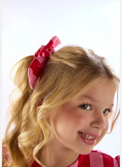 Amarrador de Cabelo Infantil Tulipa (Rosa Pink) Três e Já