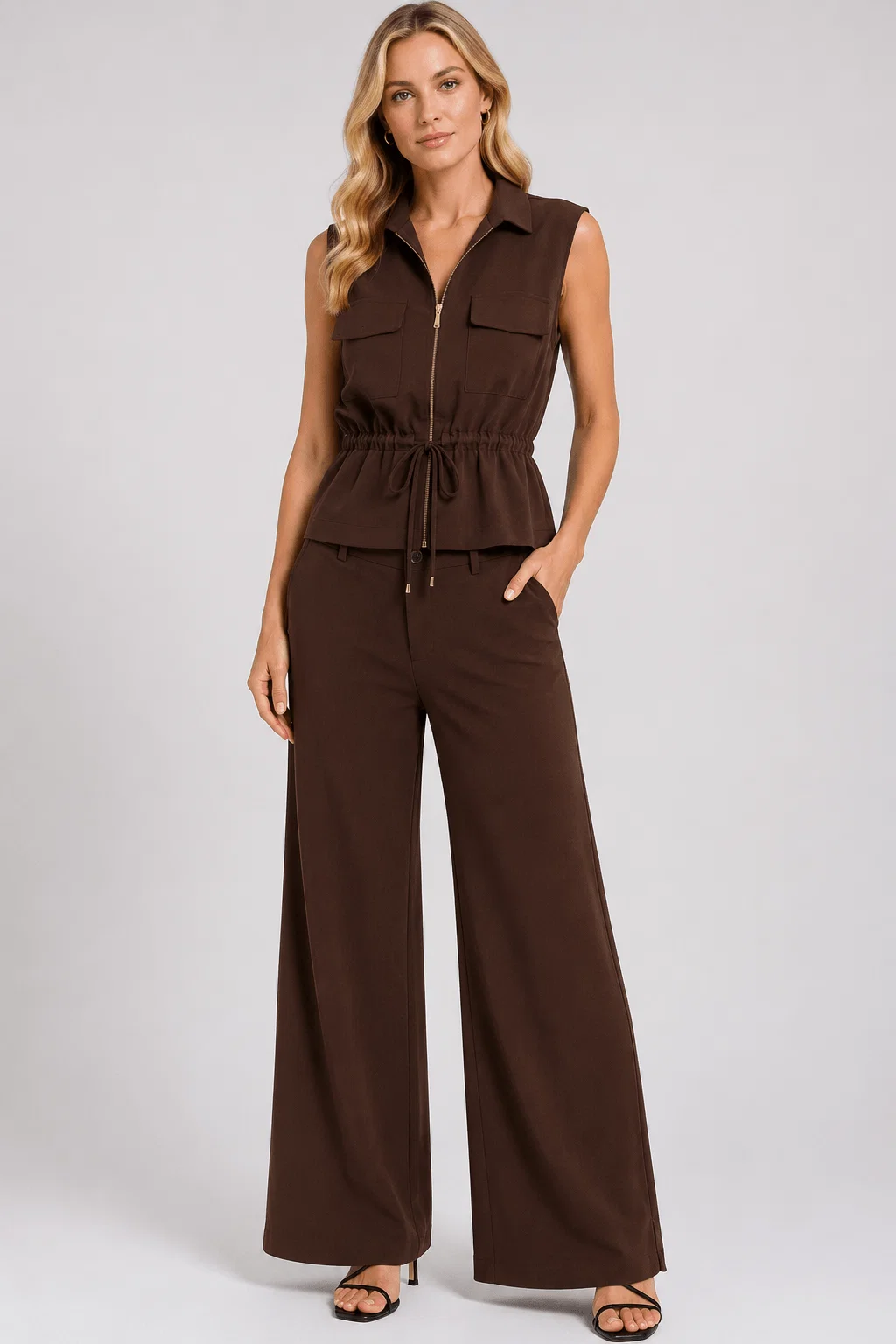 Calça Alfaiataria Twill - Marrom