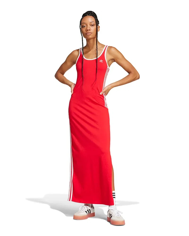 Vestido Adidas Adicolor Três Listras Maxi Feminino