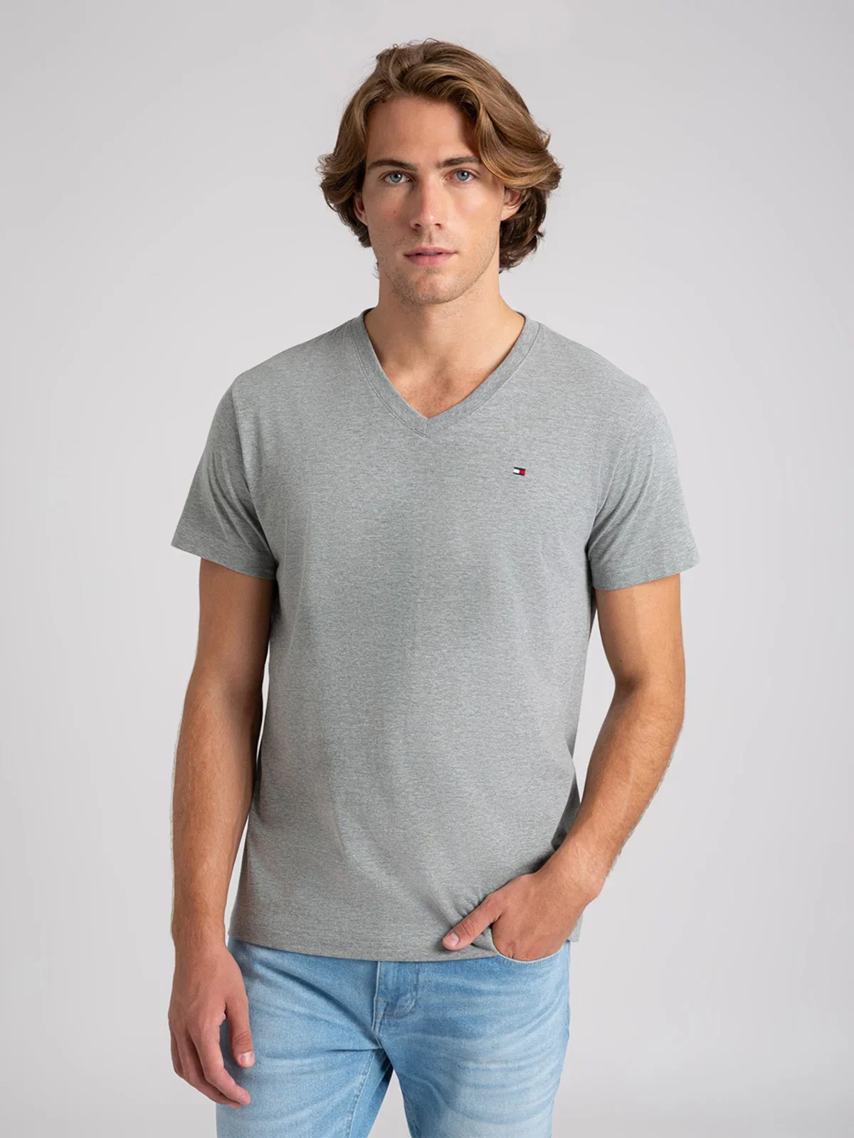 Camiseta Clássica TOMMY HILFIGER Gola V — imagem 1