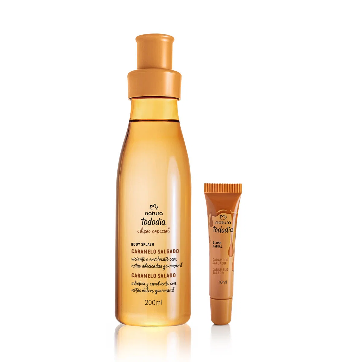 Kit Body Splash e Gloss Tododia Caramelo Salgado (2 produtos) — imagem 1