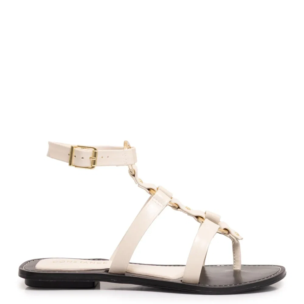 Rasteira Off White Argolas