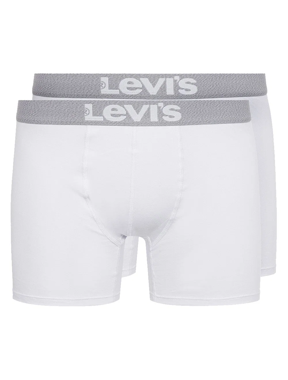 Cuecas Levis Masculinas Boxer Brief Logo Branca Pack 2UN