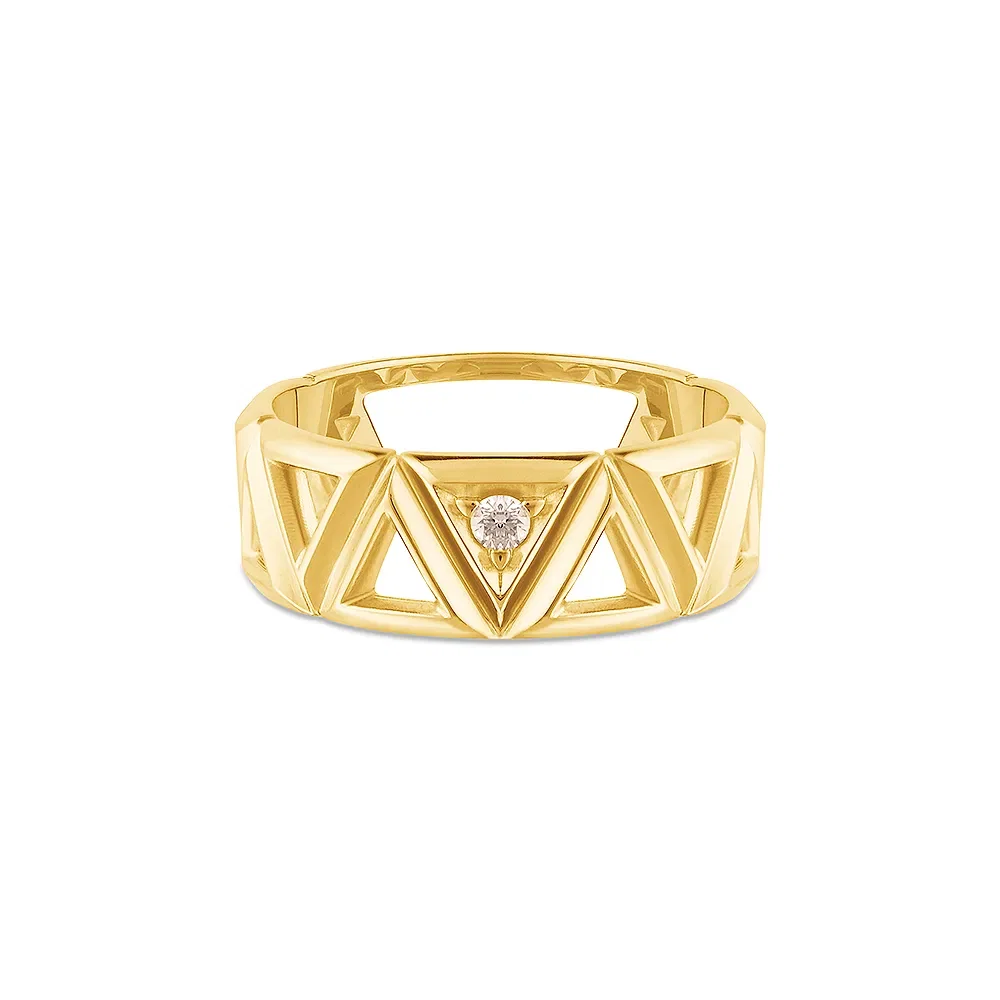 Anel Icona em Ouro Amarelo 18k com Diamantes — imagem 1