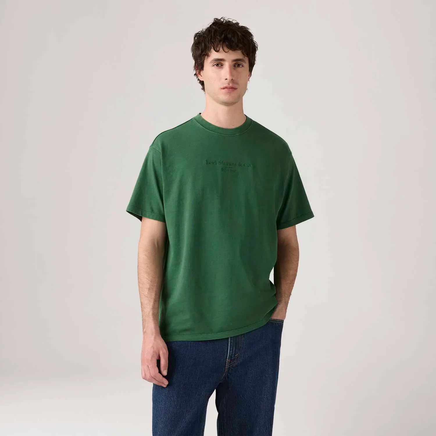 Camiseta Levi's® Graphic Vintage Tee Verde Manga Curta — imagem 1