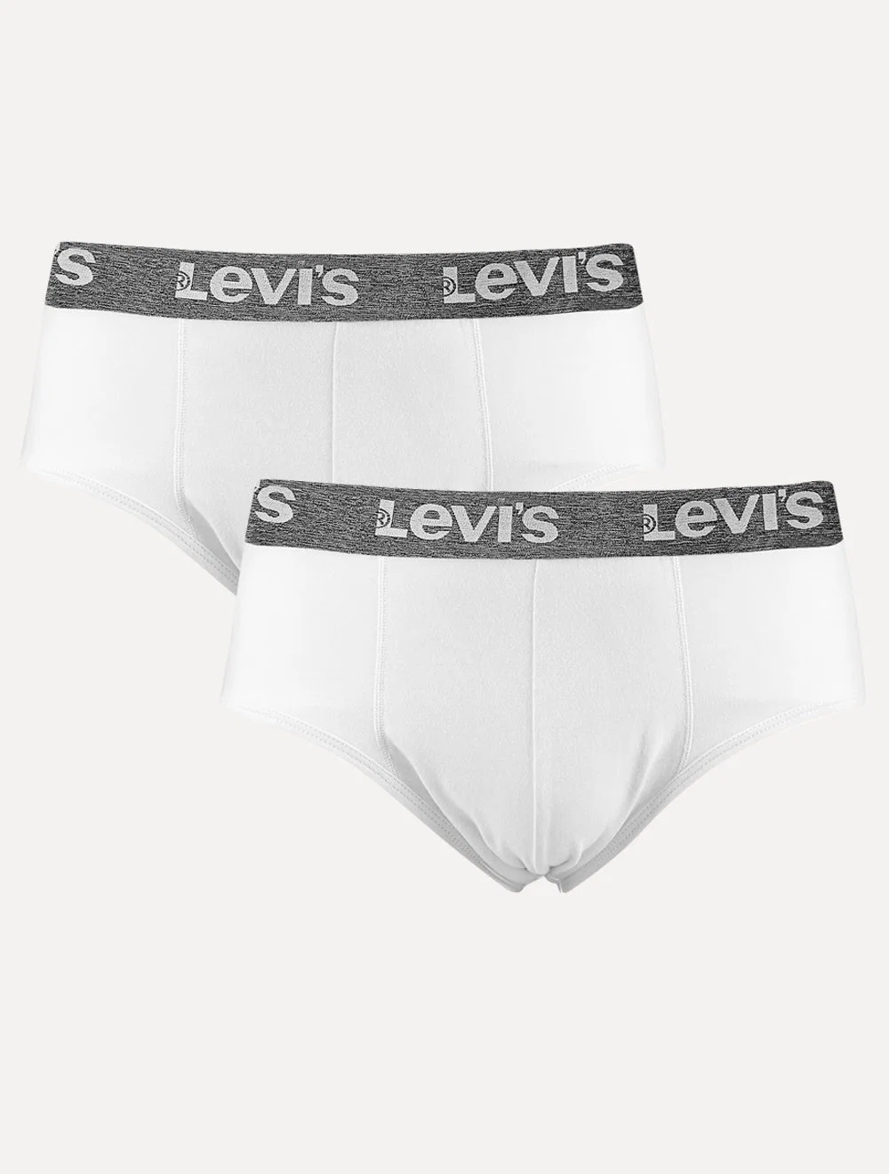 Cueca Levis Masculina Slip Brief Noise Branca Pack 2UN