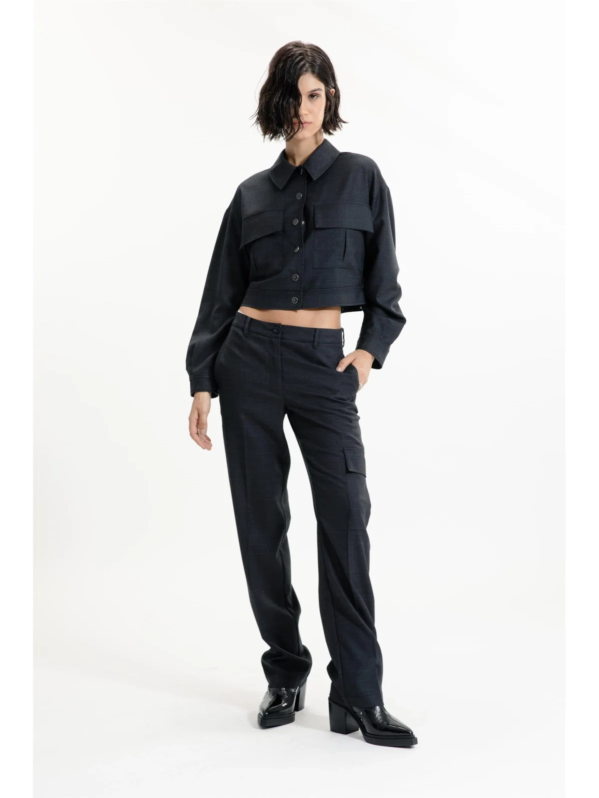 Canc.Alf. Pv Gales Span Cargo Jacket Chumbo Mescla