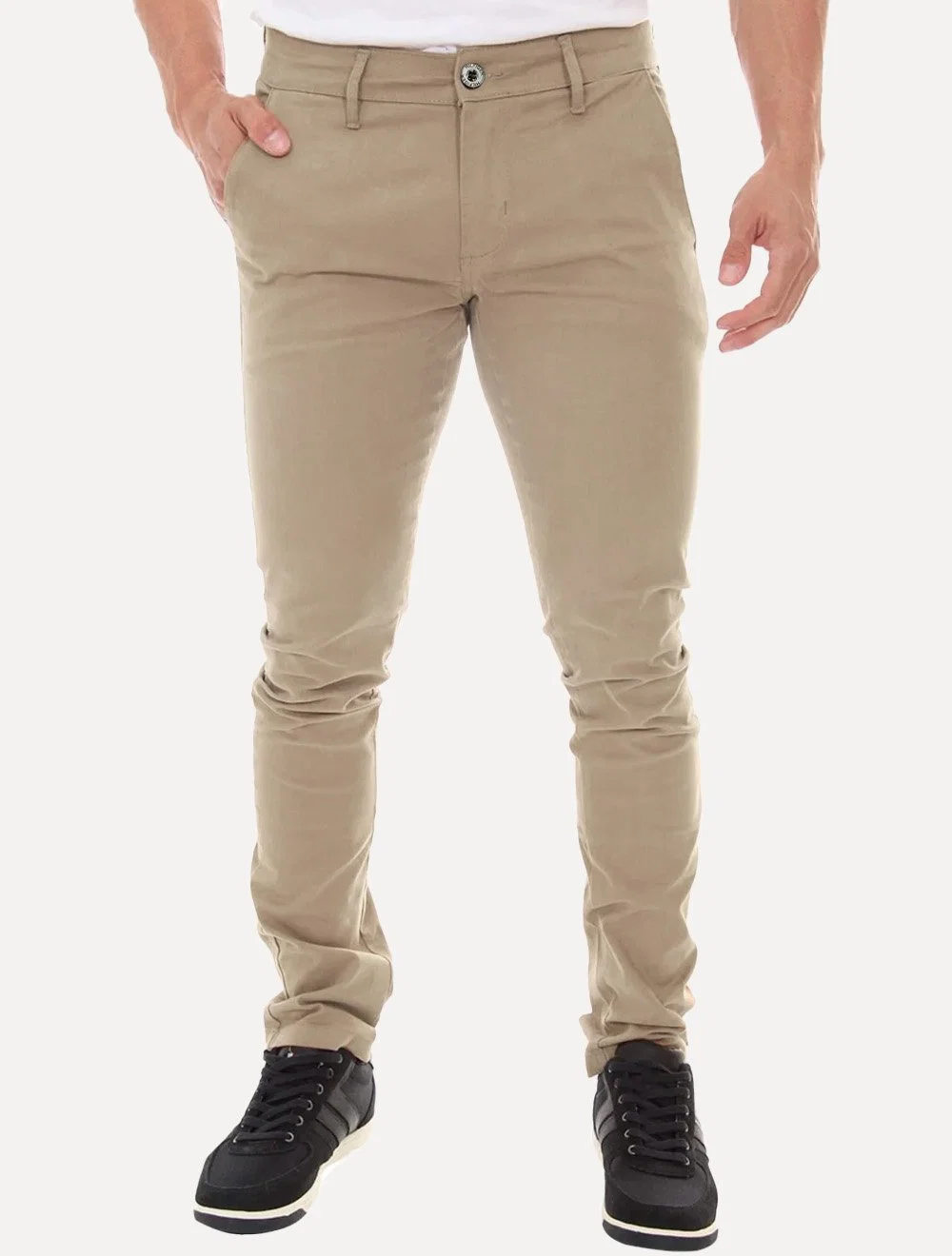 Calça Tommy Hilfiger Masculina de Sarja Brooklyn Caqui Escuro