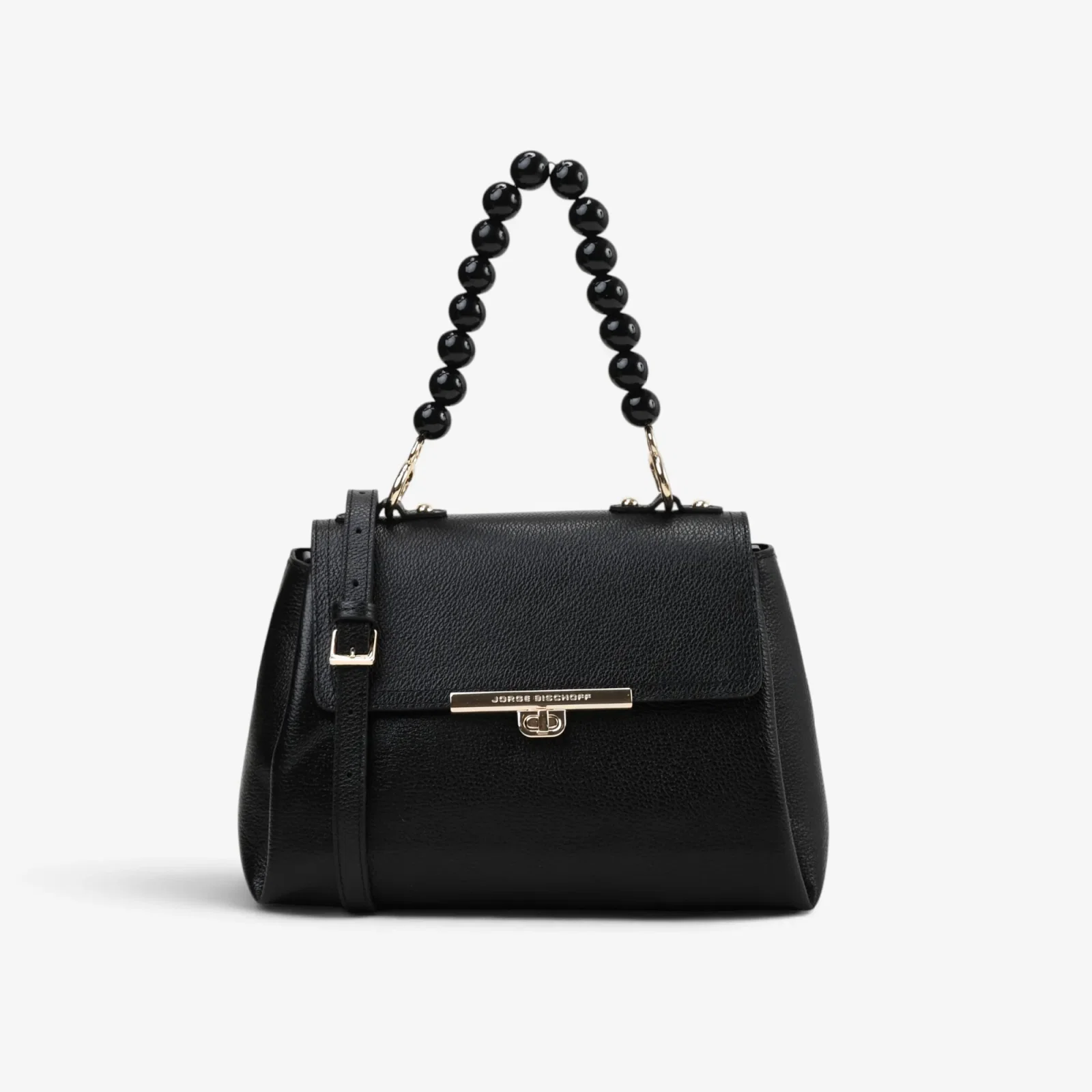 Bolsa Satchel Preto Couro