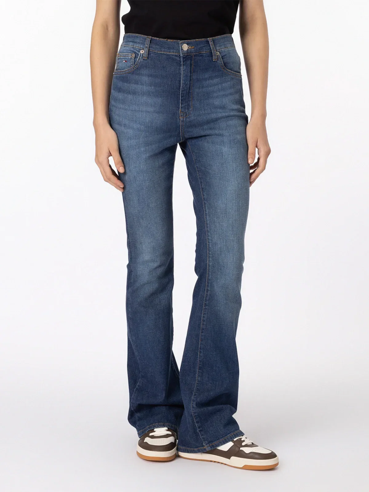 Calça Jeans Skinny Flare de Cintura Alta Sylvia — imagem 1