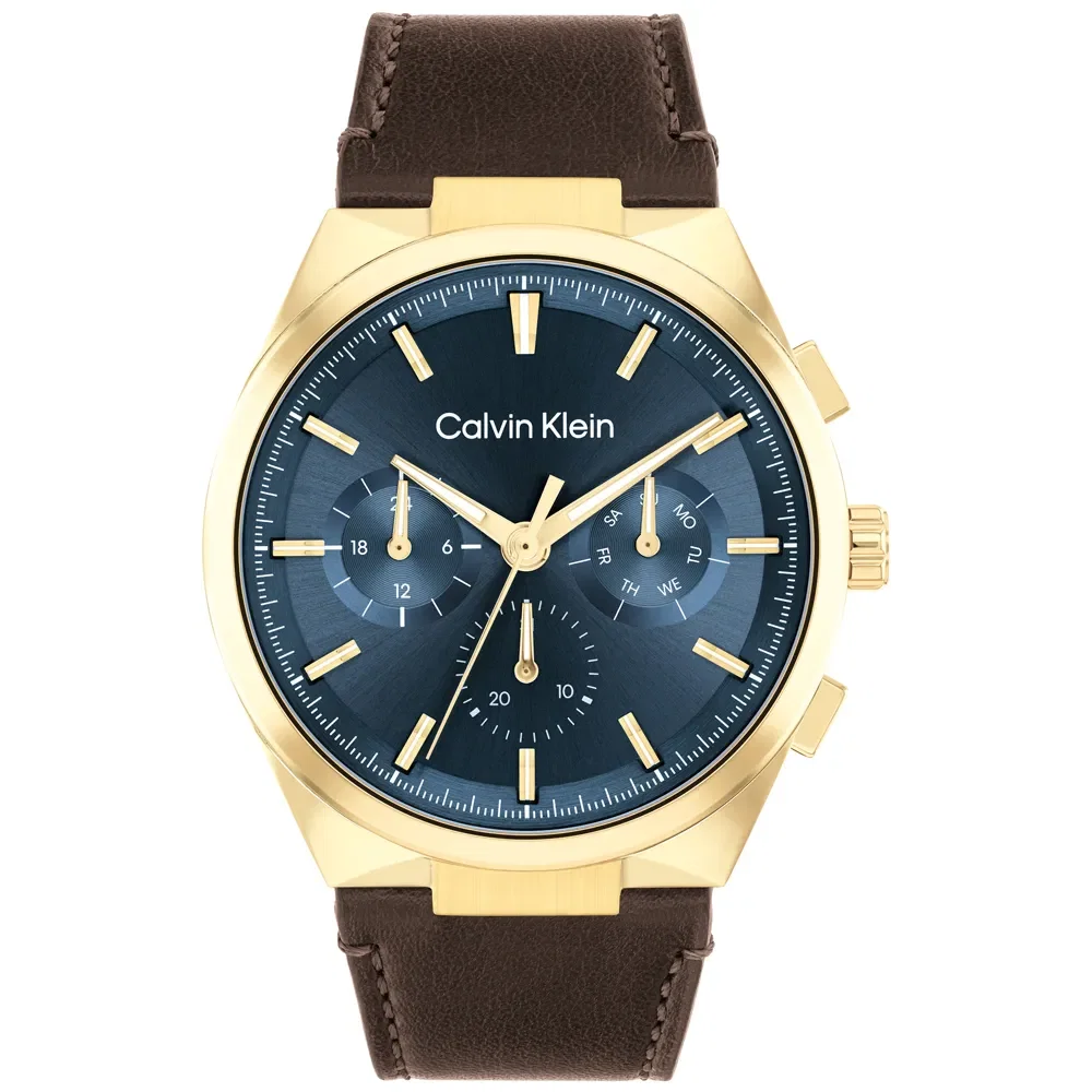 Relógio Calvin Klein Distinguish Masculino Couro Marrom - 25200445 — imagem 1