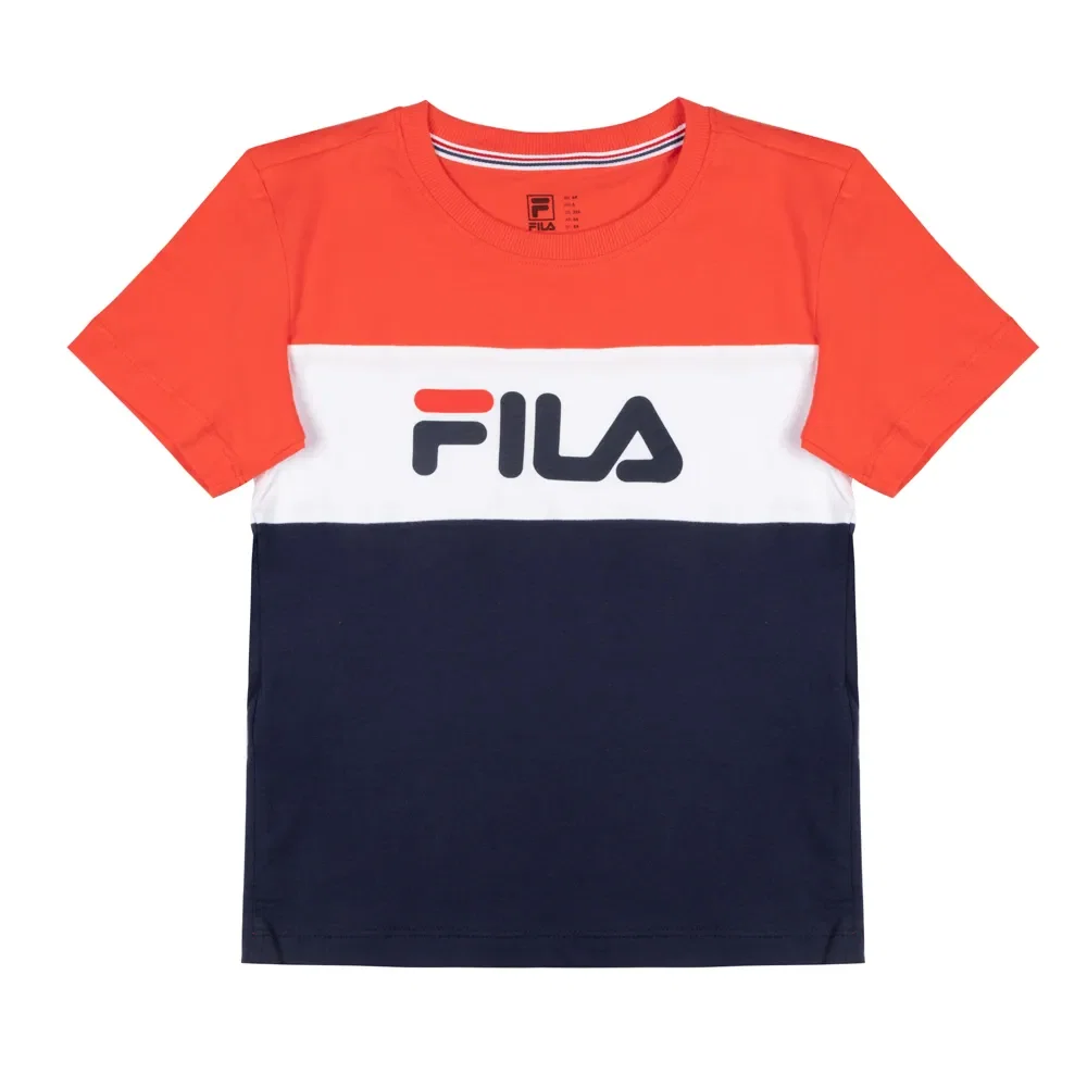 Camiseta Fila Color Block Infantil — imagem 1