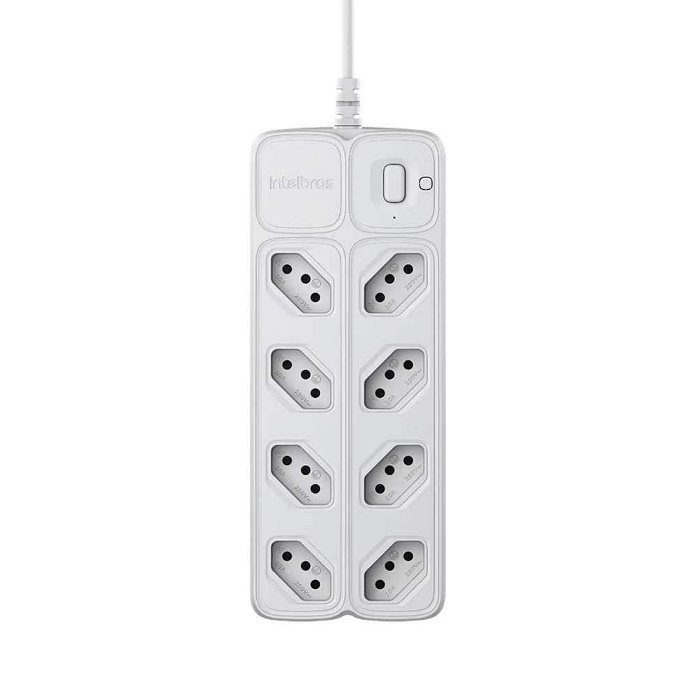 Protetor Eletrônico Intelbras com 8 Tomadas EPE 2008 Branco