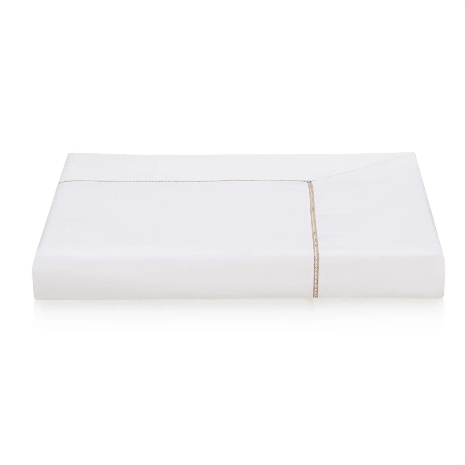 Duvet King 100% Algodão Egípcio 300 fios Portello Branco / Legno