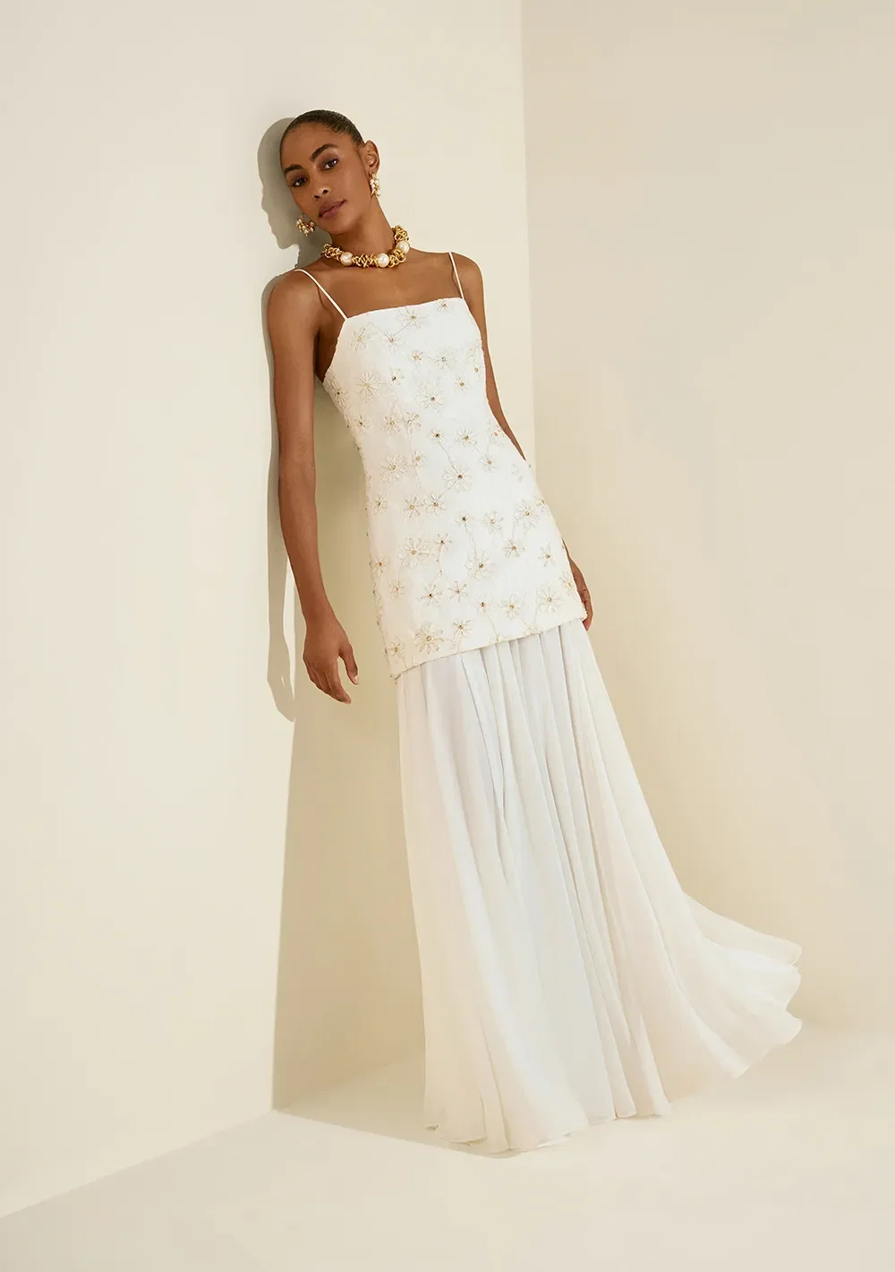 Vestido Curto Ajustado Lírio Off White