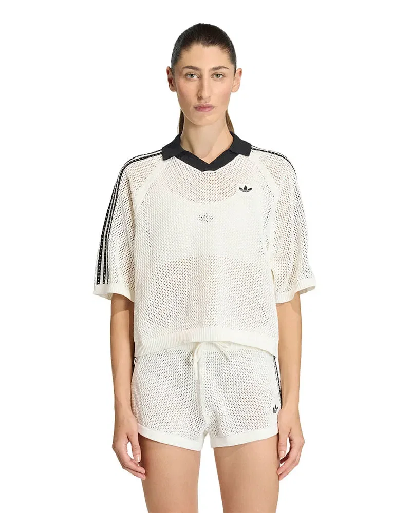 Camisa Adidas Polo Crochê Feminina — imagem 1