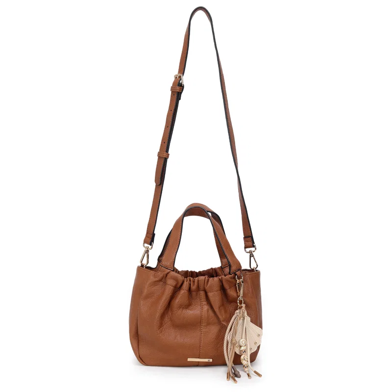 Bolsa Transversal Media Com Chaveiro Conchas