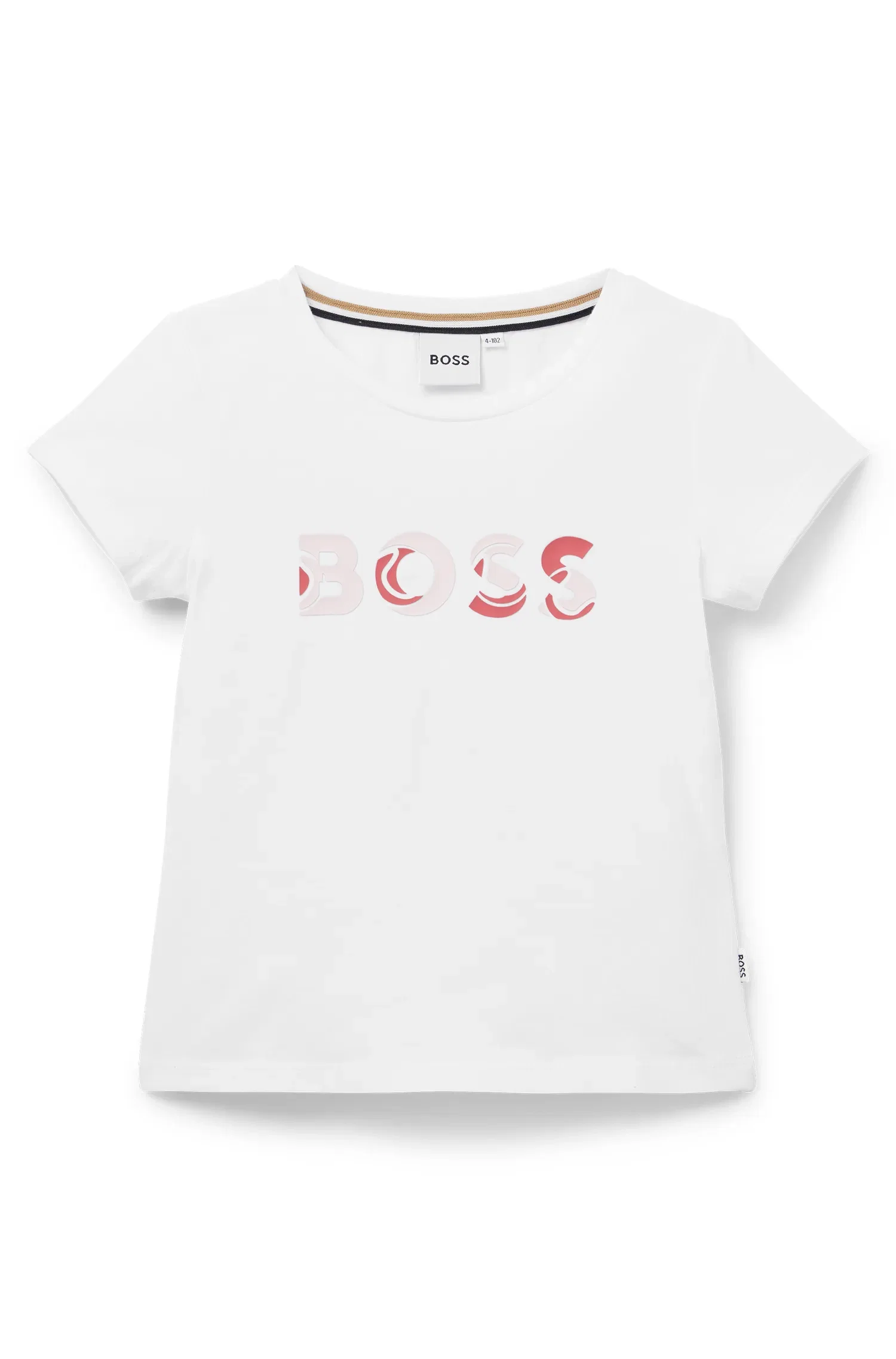 Camiseta Infantil Em Algodão Flexível Com Logo Estampado