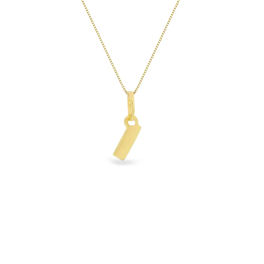 Pingente Letra I em Ouro Amarelo 18k, 12mm — imagem 1