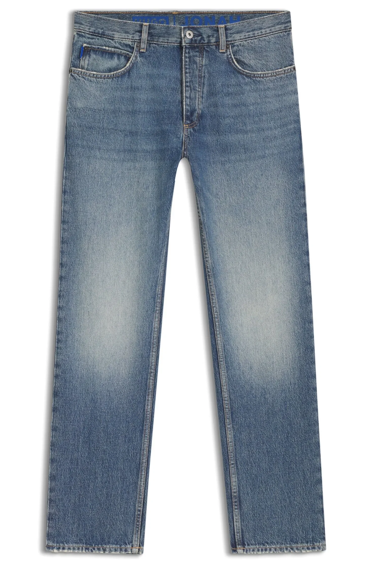 Calça Jeans Regular Fit Com Efeito Whiskered