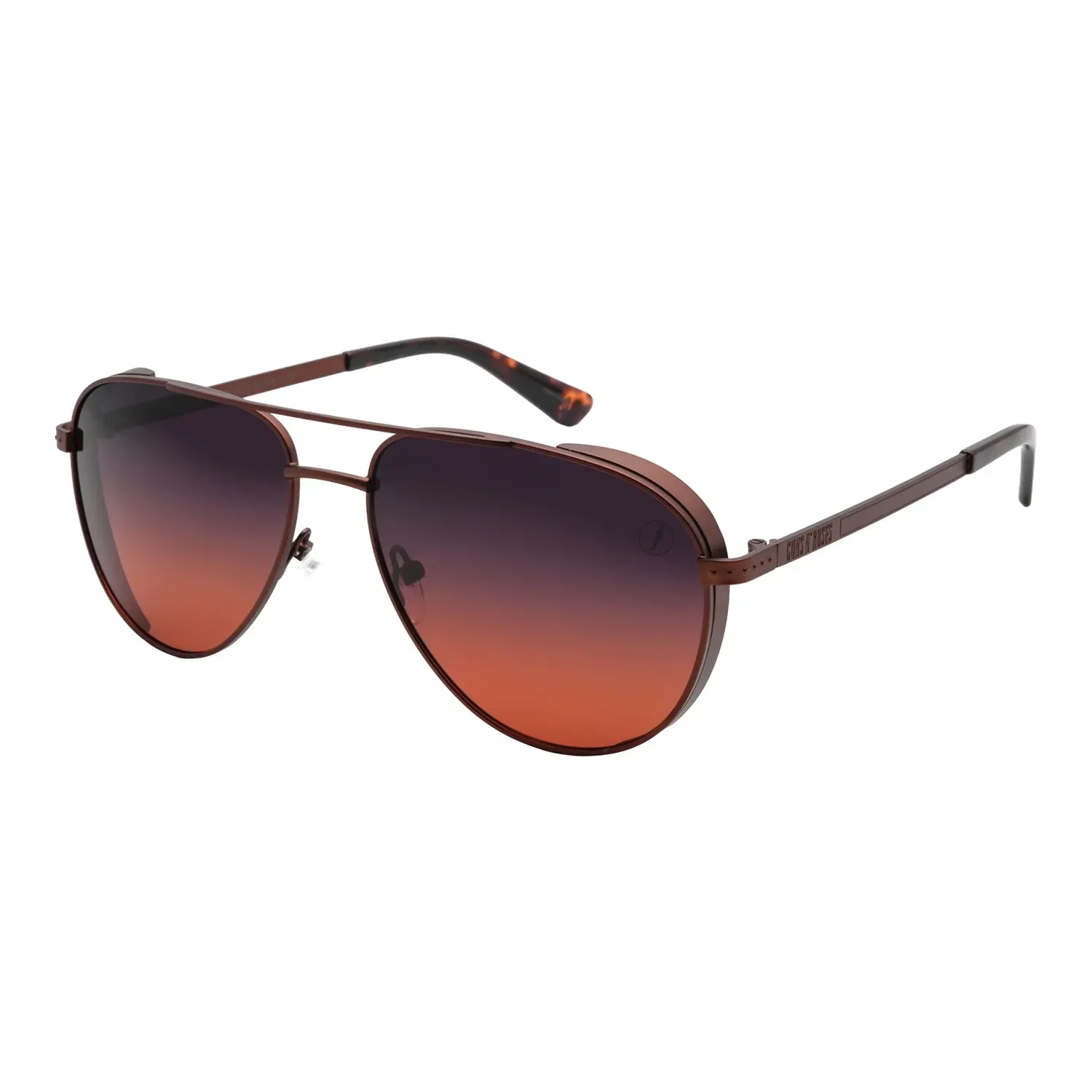 Óculos de Sol Masculino Guns Metal Aviador Degrade Marrom