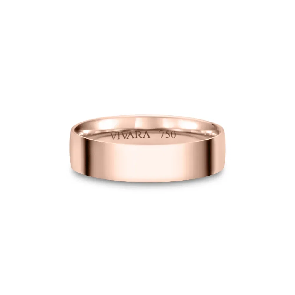 Aliança Honeymoon em Ouro Rosé 18k, 5mm