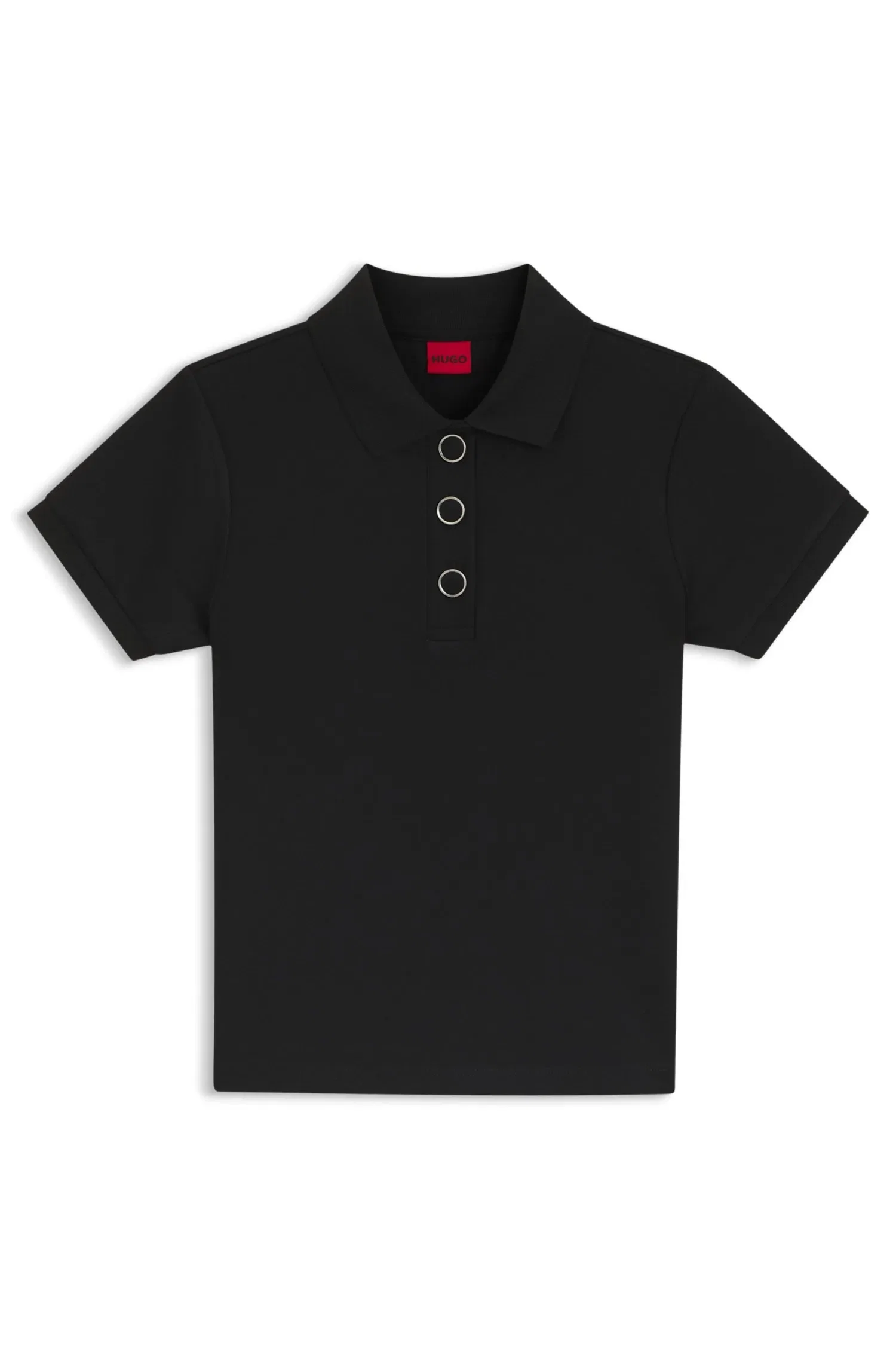 Polo De Ajuste Slim Com Botões Metálicos