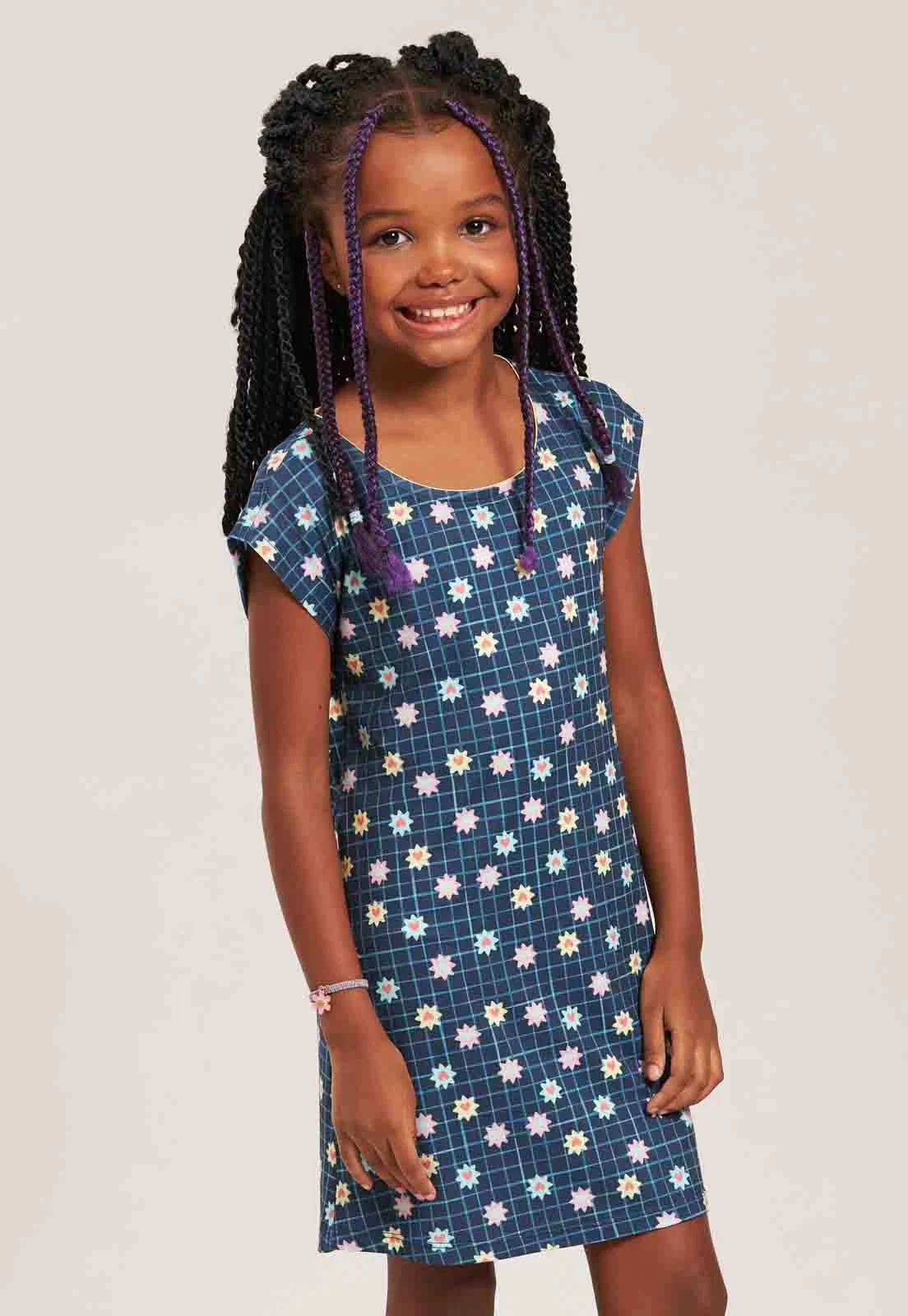 Camisão Juvenil De Viscose Digital Baunilha