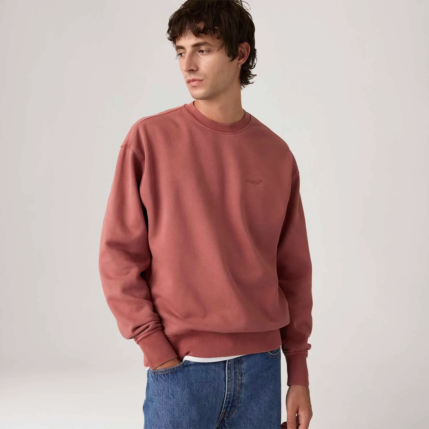 Moletom Levi's® Authentic Crew Vermelha