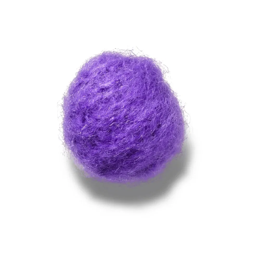 Puff de Mohair Roxo