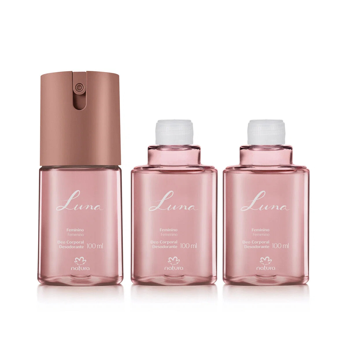 Kit Desodorante Corporal Luna Feminino 3 un de 100 ml