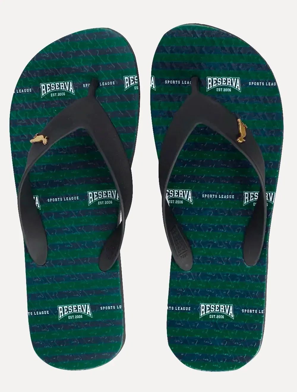 Chinelo Reserva Masculino Athletic Stripes Verde