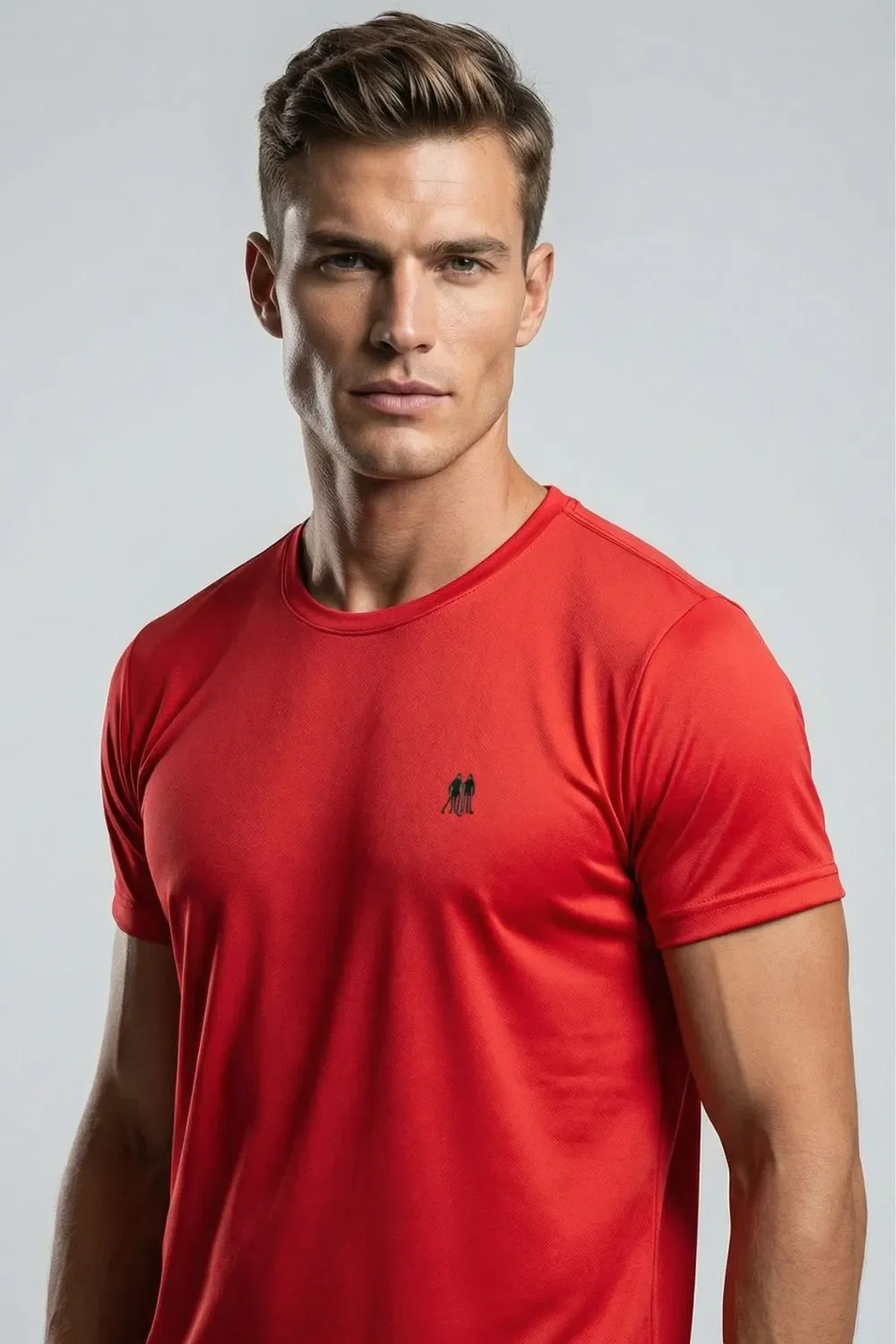 Camiseta Masculina Pw Sports Lisa Polo Wear Vermelho Médio