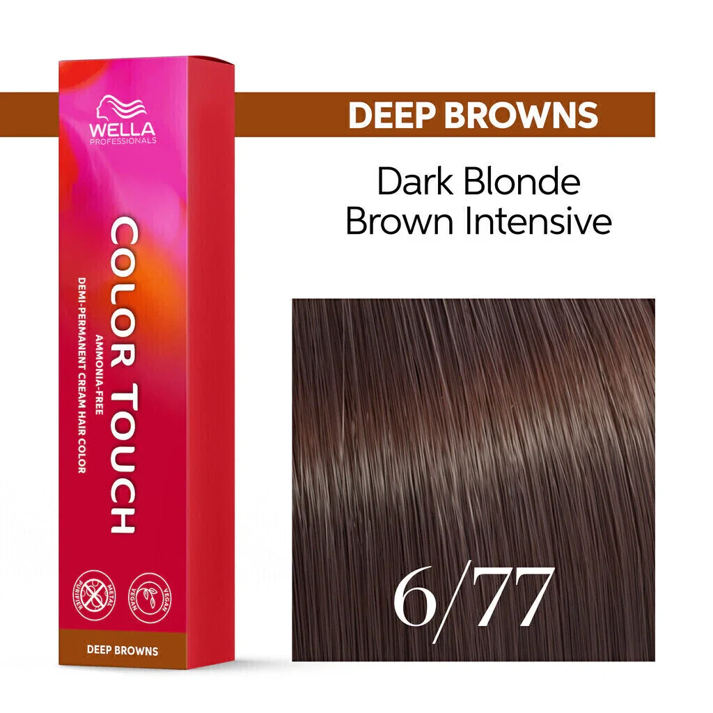 Tonalizante Wella Color Touch 6/77 Louro Escuro Marrom Intenso