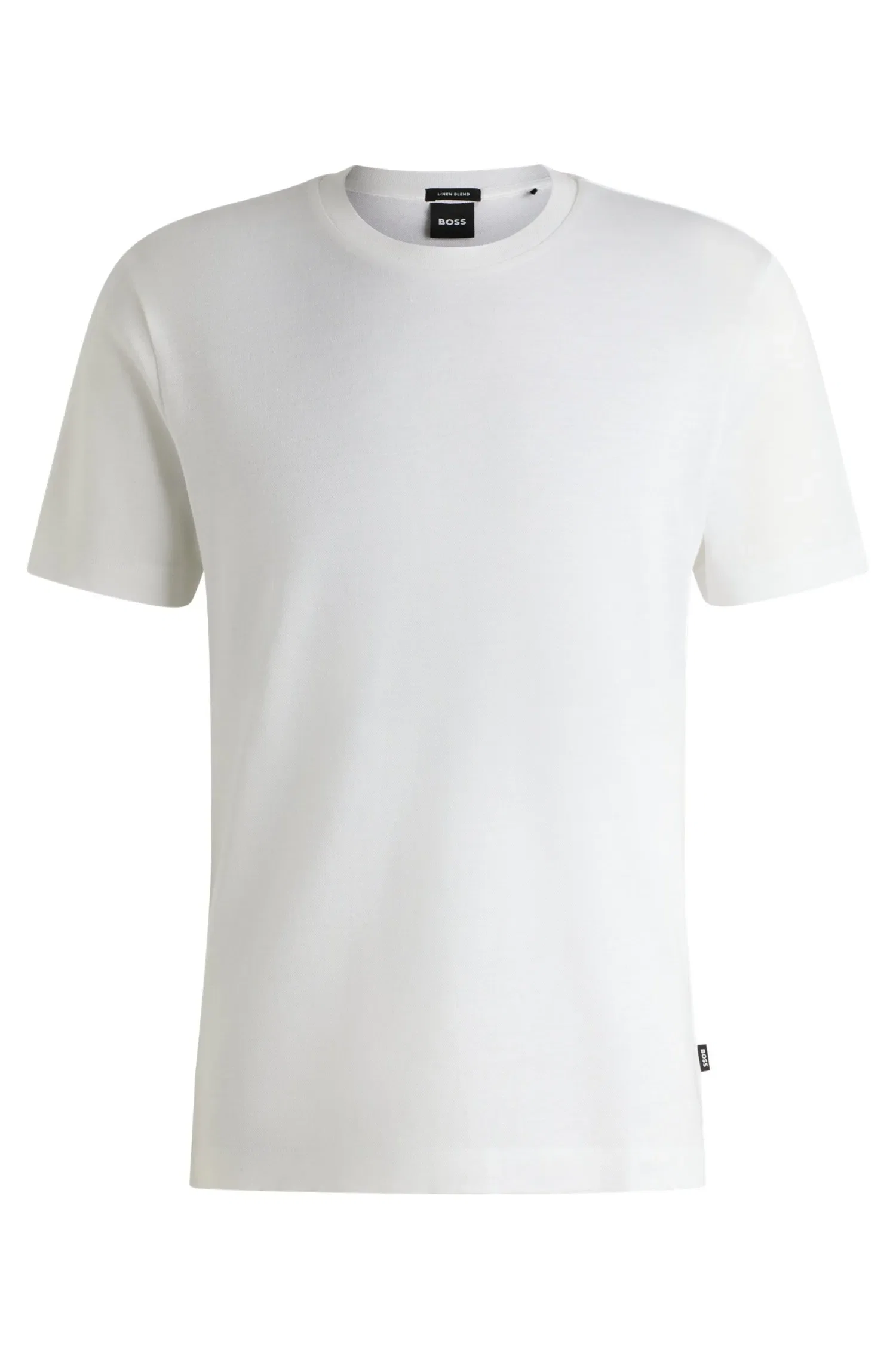Camiseta Regular Fit Em Algodão E Linho