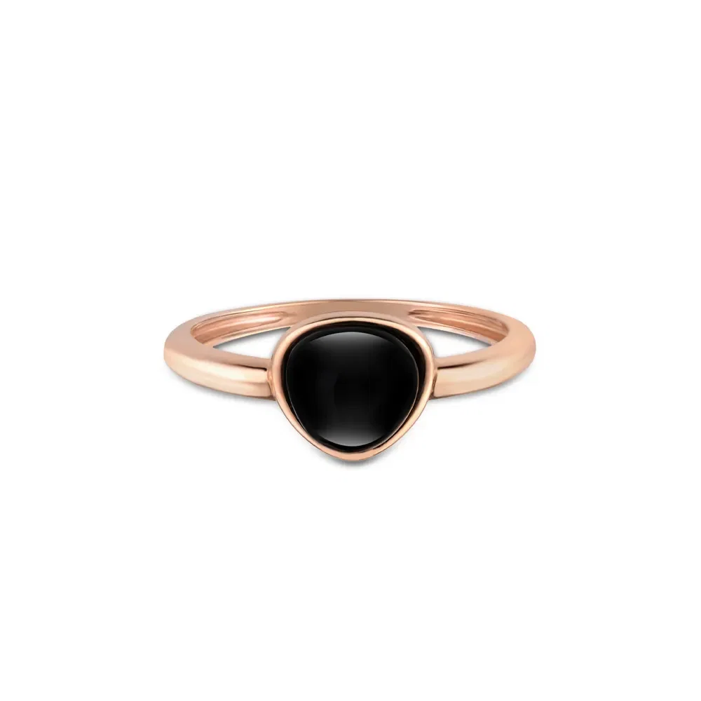 Anel Bold em Ouro Vivara 18k com Quartzo Negro